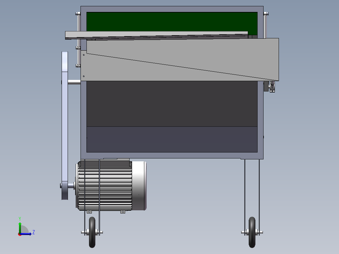 小茴香清选机的设计含三维SW模型=1082590=250ku左视图