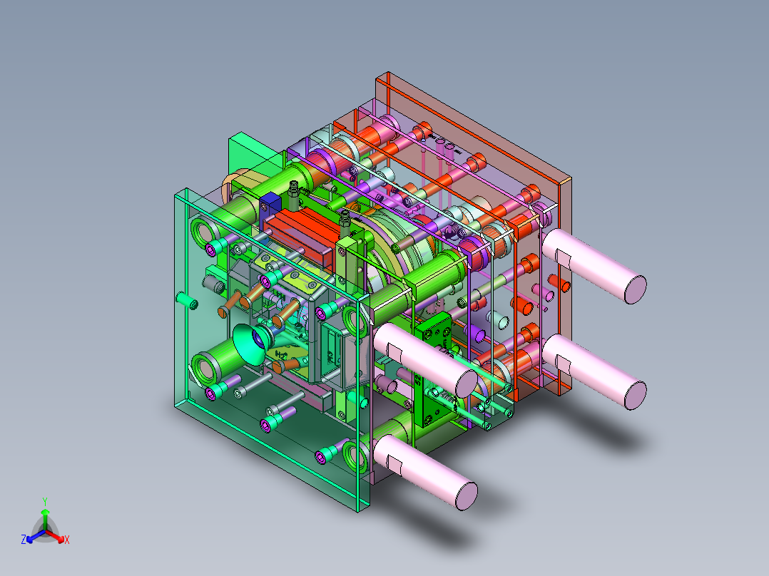 汽车螺纹接头模具-液压马达脱螺纹正等轴测图