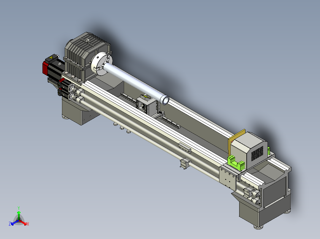 B2_圆杆焊接对心变位机正等轴测图
