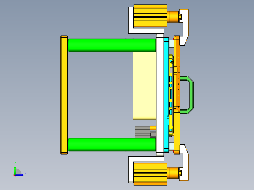 FONE-D笔记本CNC工装夹具三维模型-CNC5左视图
