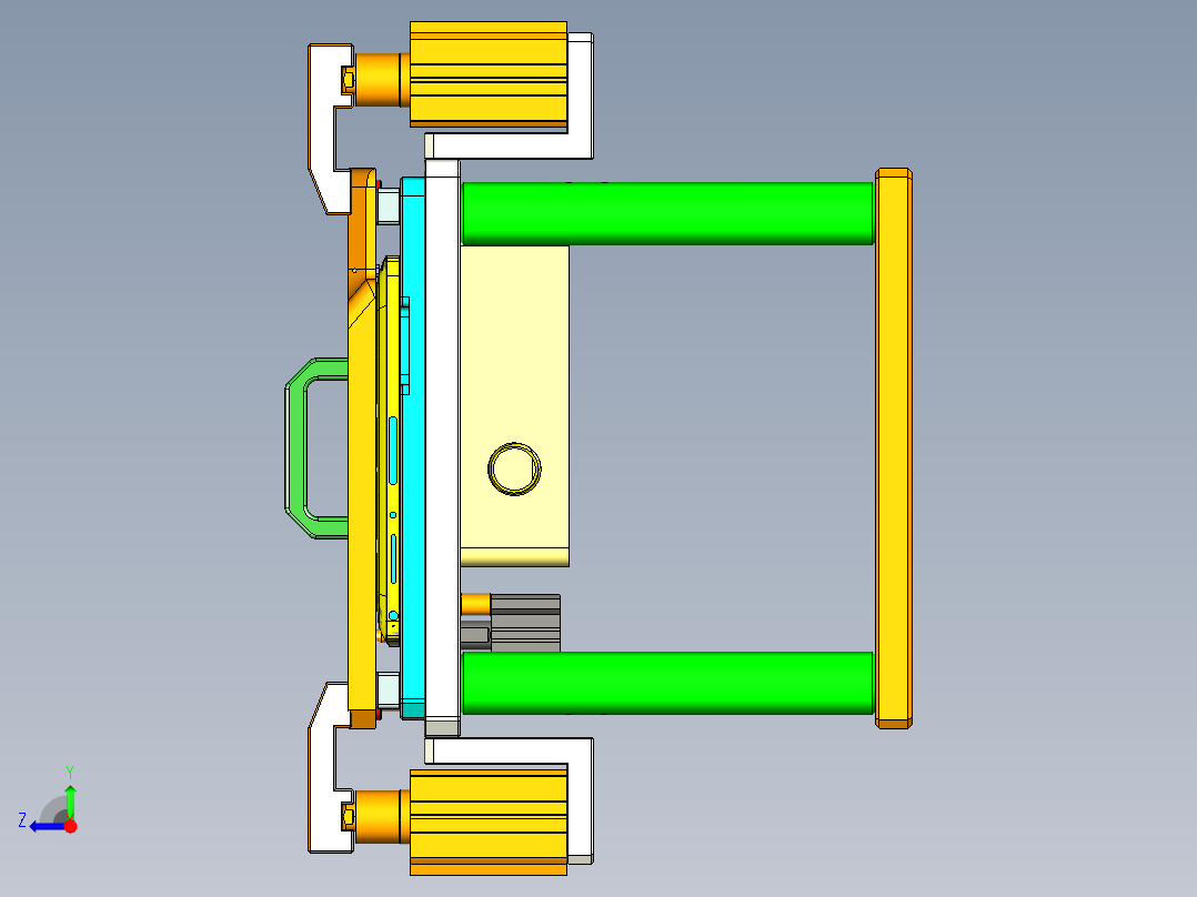 FONE-D笔记本CNC工装夹具三维模型-CNC5右视图