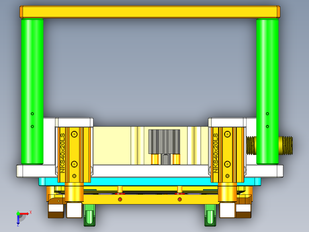 FONE-D笔记本CNC工装夹具三维模型-CNC5俯视图