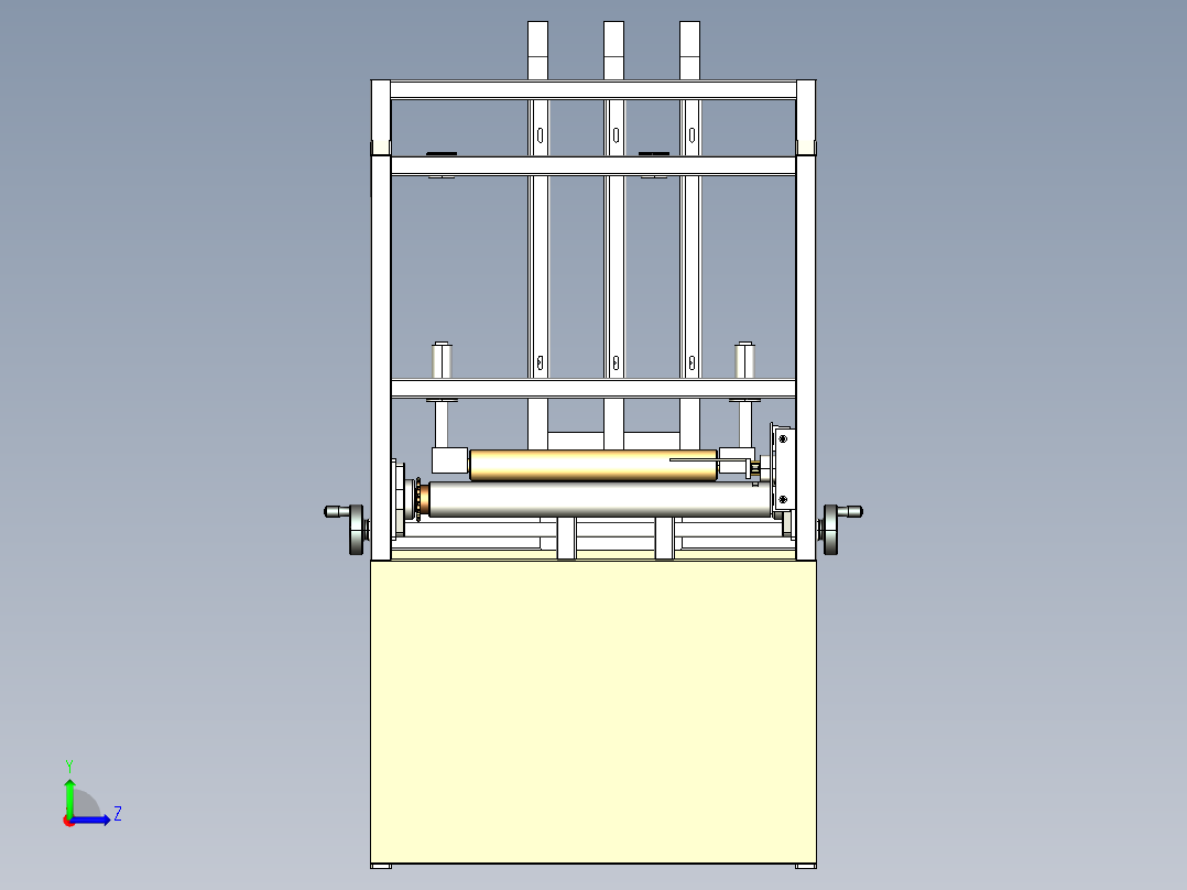 卧式开箱机proe5.0.zip左视图