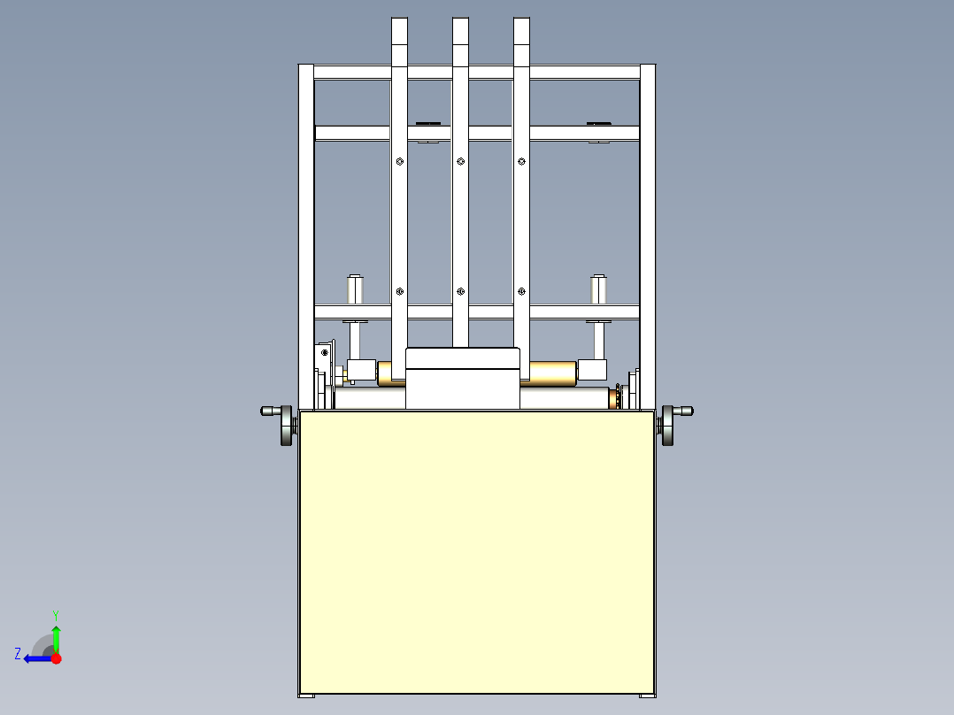 卧式开箱机proe5.0.zip右视图