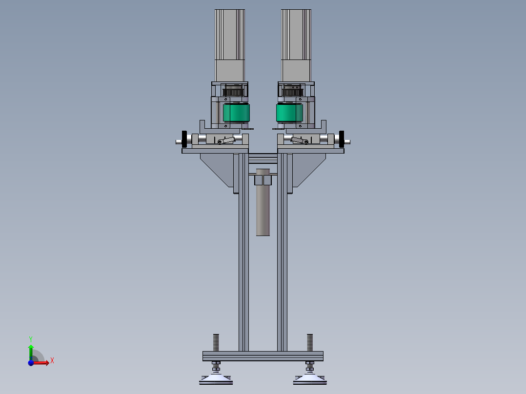 皮带夹持机(sw16可编辑+工程图+bom）前视图