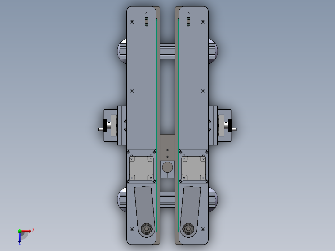 皮带夹持机(sw16可编辑+工程图+bom）俯视图