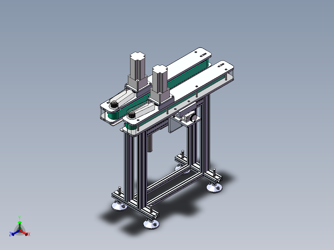 皮带夹持机(sw16可编辑+工程图+bom）正等轴测图