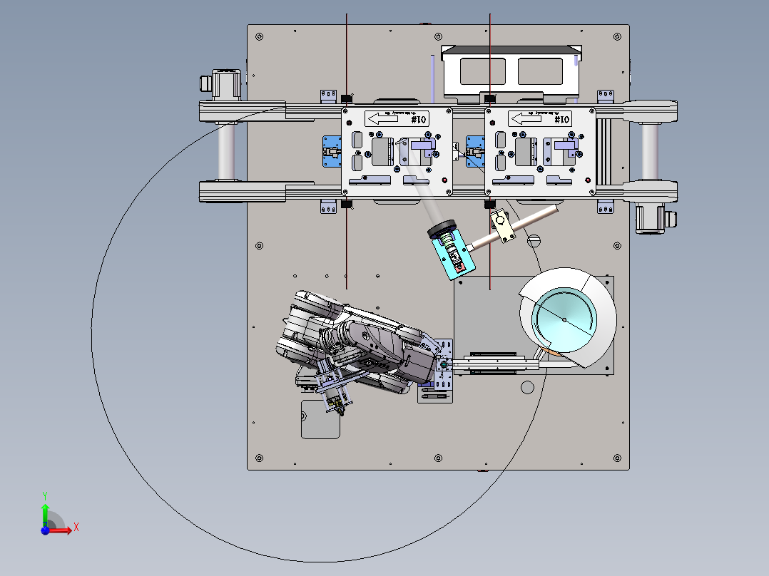 回流线O型圈组装设备sw22可编辑前视图