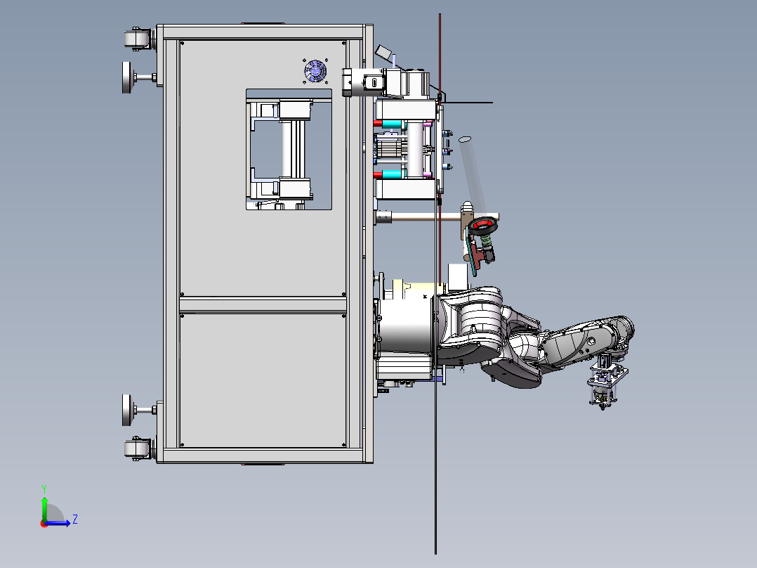 回流线O型圈组装设备sw22可编辑左视图