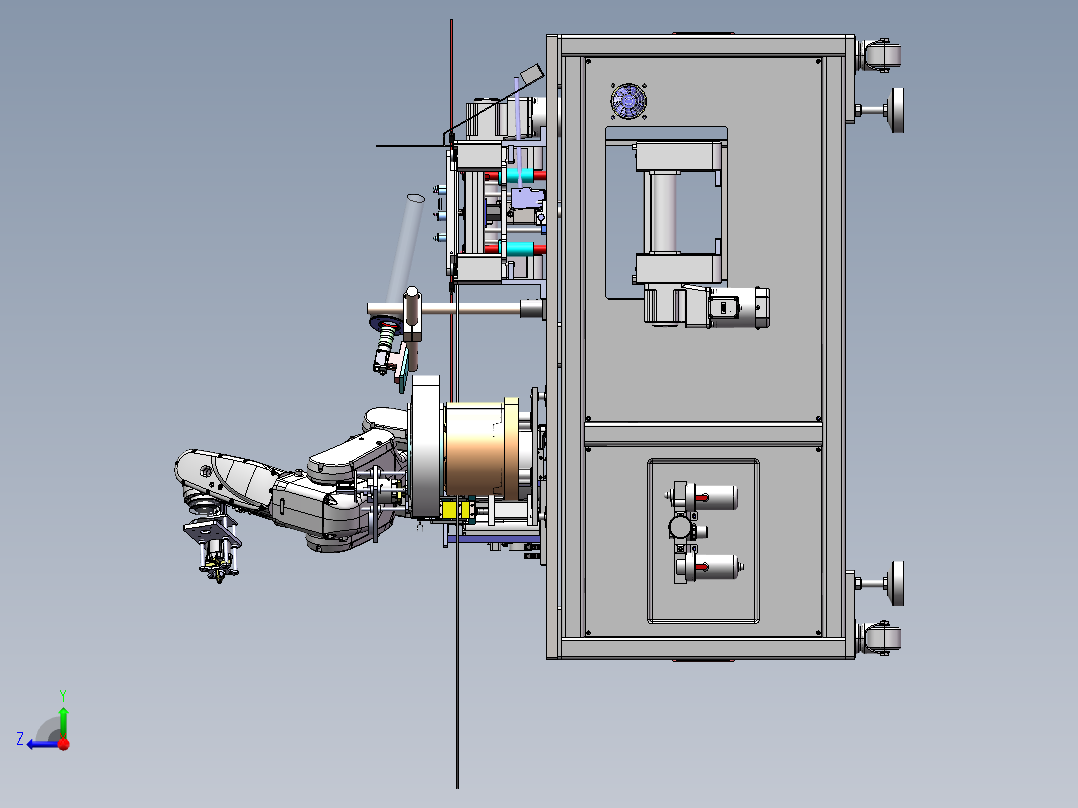 回流线O型圈组装设备sw22可编辑右视图