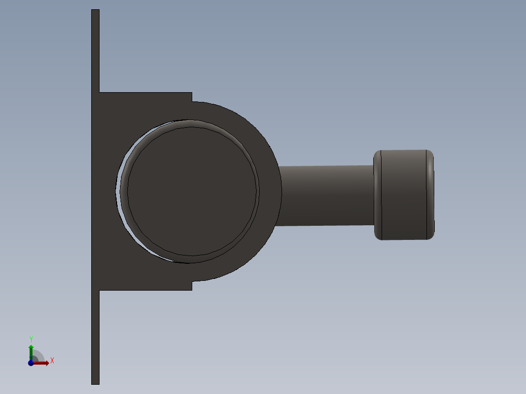 门锁插销前视图