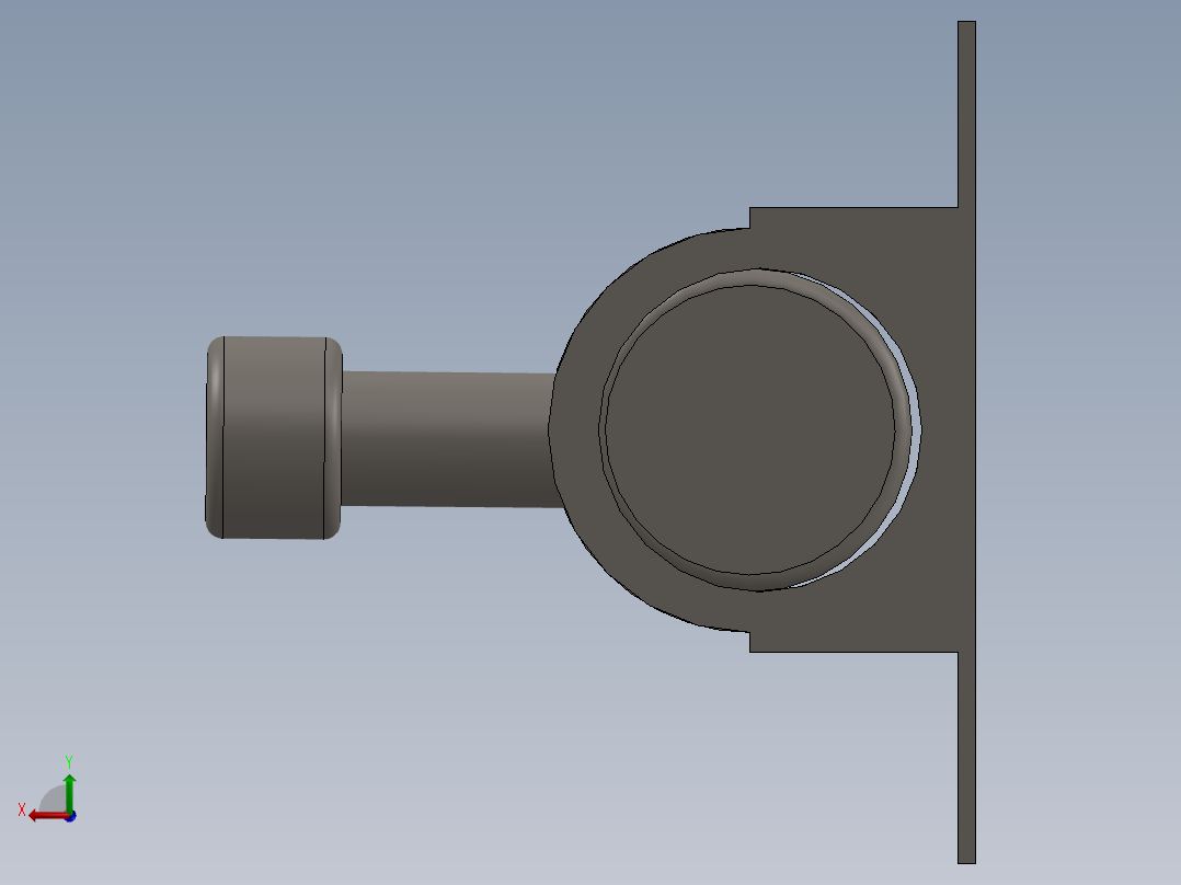 门锁插销后视图