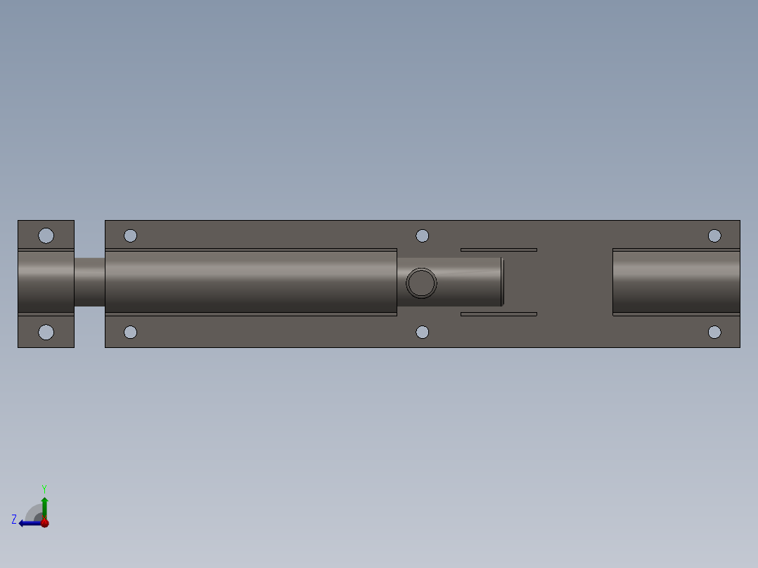 门锁插销右视图