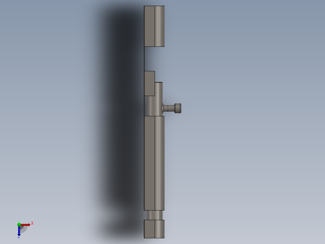 门锁插销俯视图