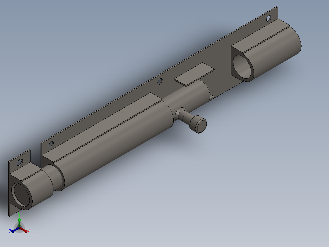 门锁插销正等轴测图