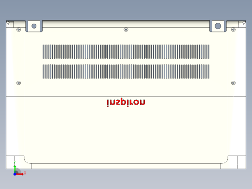 笔记本D壳铣上侧PL面程序模型前视缩略图
