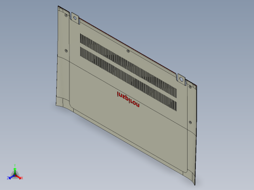 笔记本D壳铣上侧PL面程序模型正等轴测缩略图