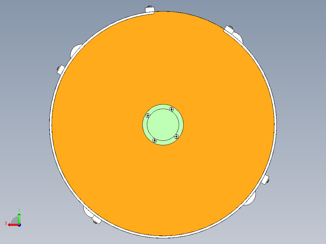 旋转工作台  IGES后视图