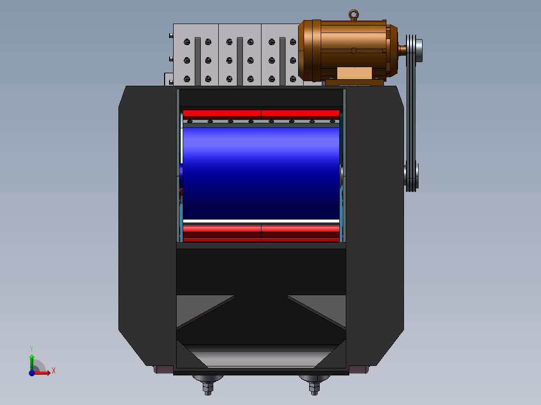 破碎机、重型破碎机前视图