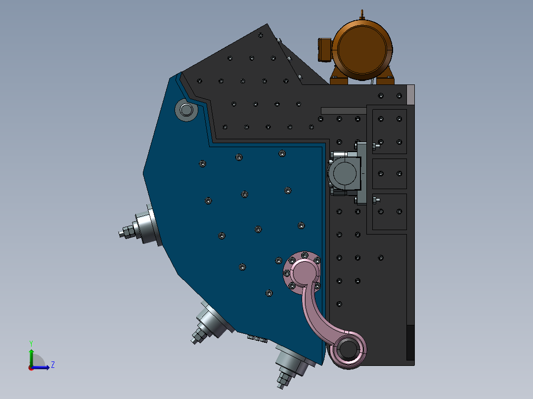 破碎机、重型破碎机左视图