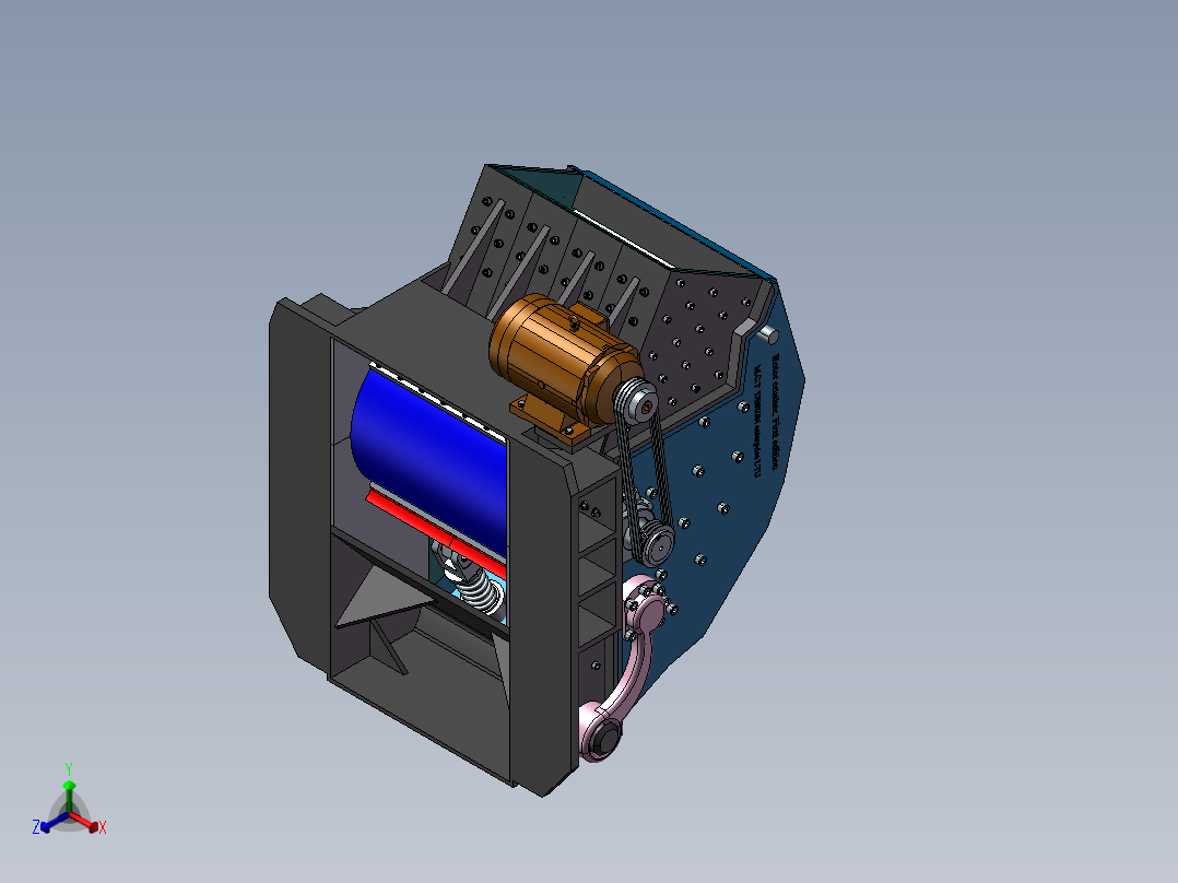 破碎机、重型破碎机正等轴测图
