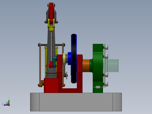 蒸汽机steam-engine-120832-模型格式为 sw右视缩略图