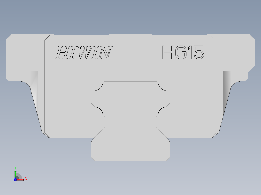 直线导轨滑块HGW15CC前视图
