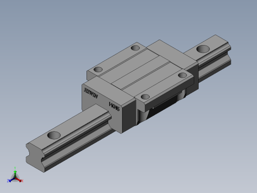 直线导轨滑块HGW15CC正等轴测缩略图