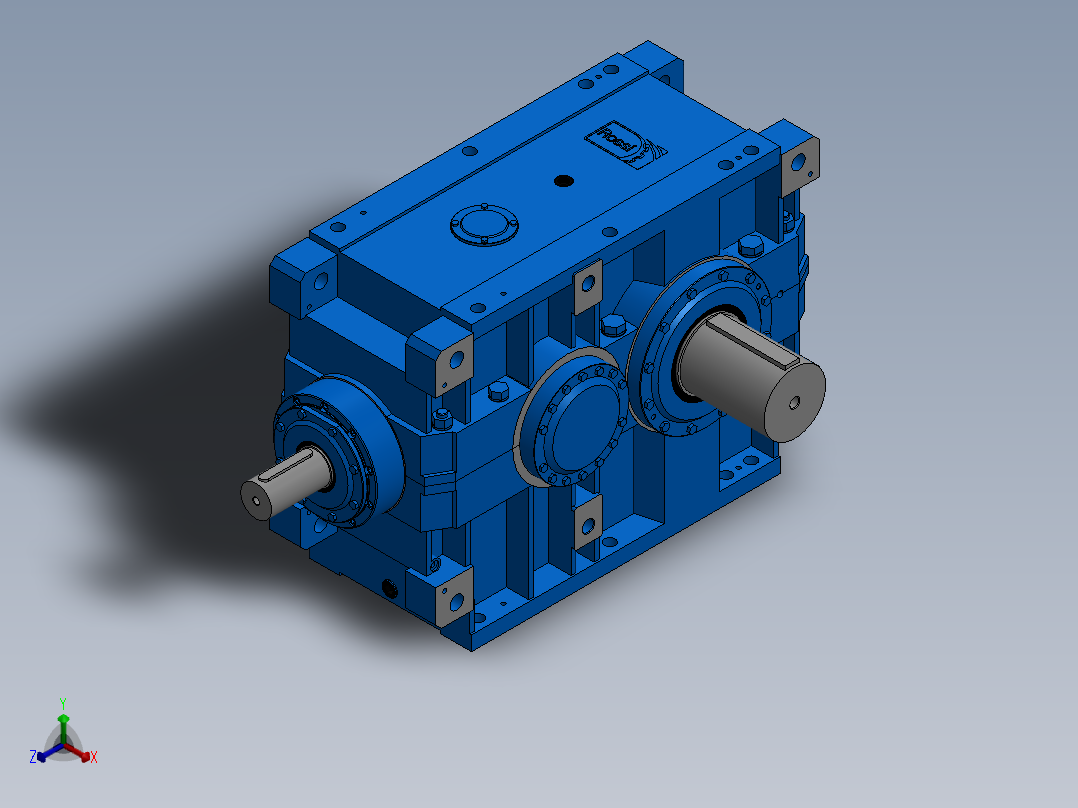 平行轴减速器 RCI 4501 UO1A 9.33正等轴测图
