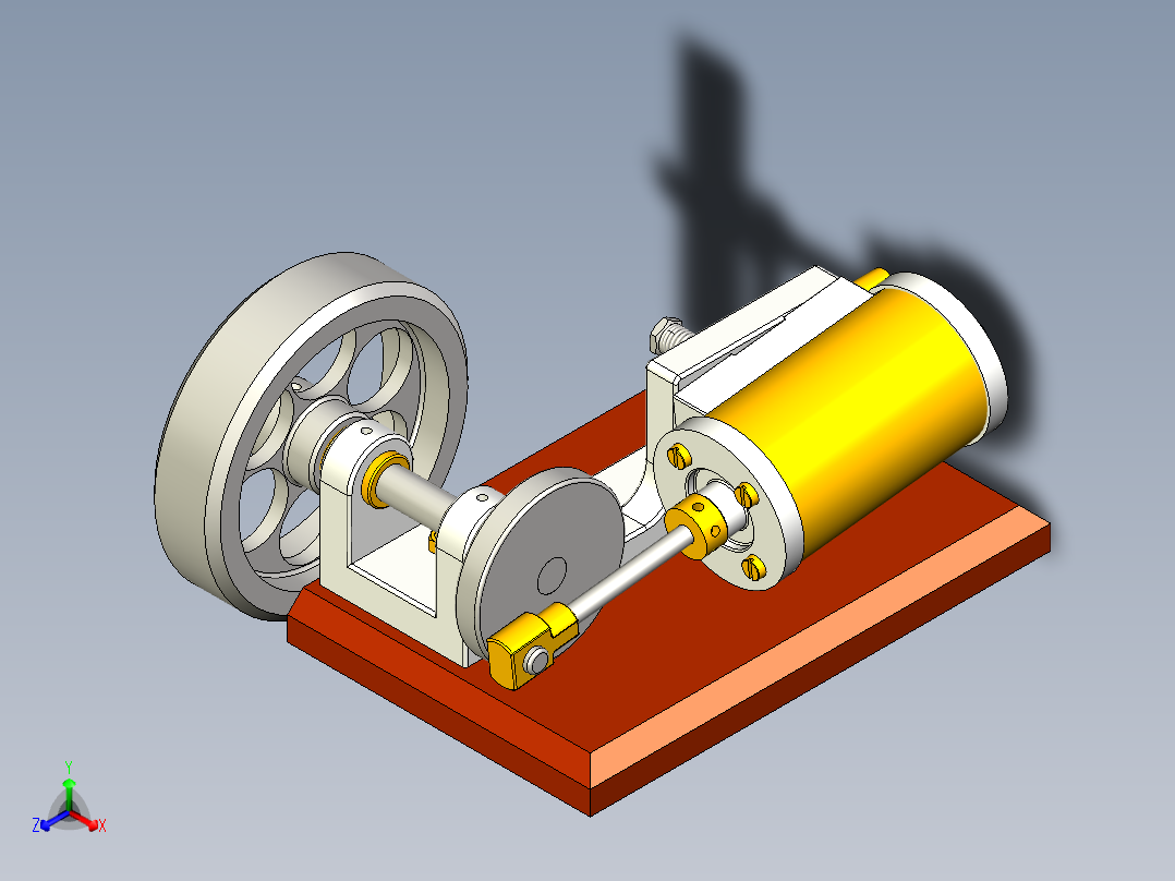 蒸汽机simple-1-cylinder-oscillating-steam-engine-cal-i-模型格式为 stp