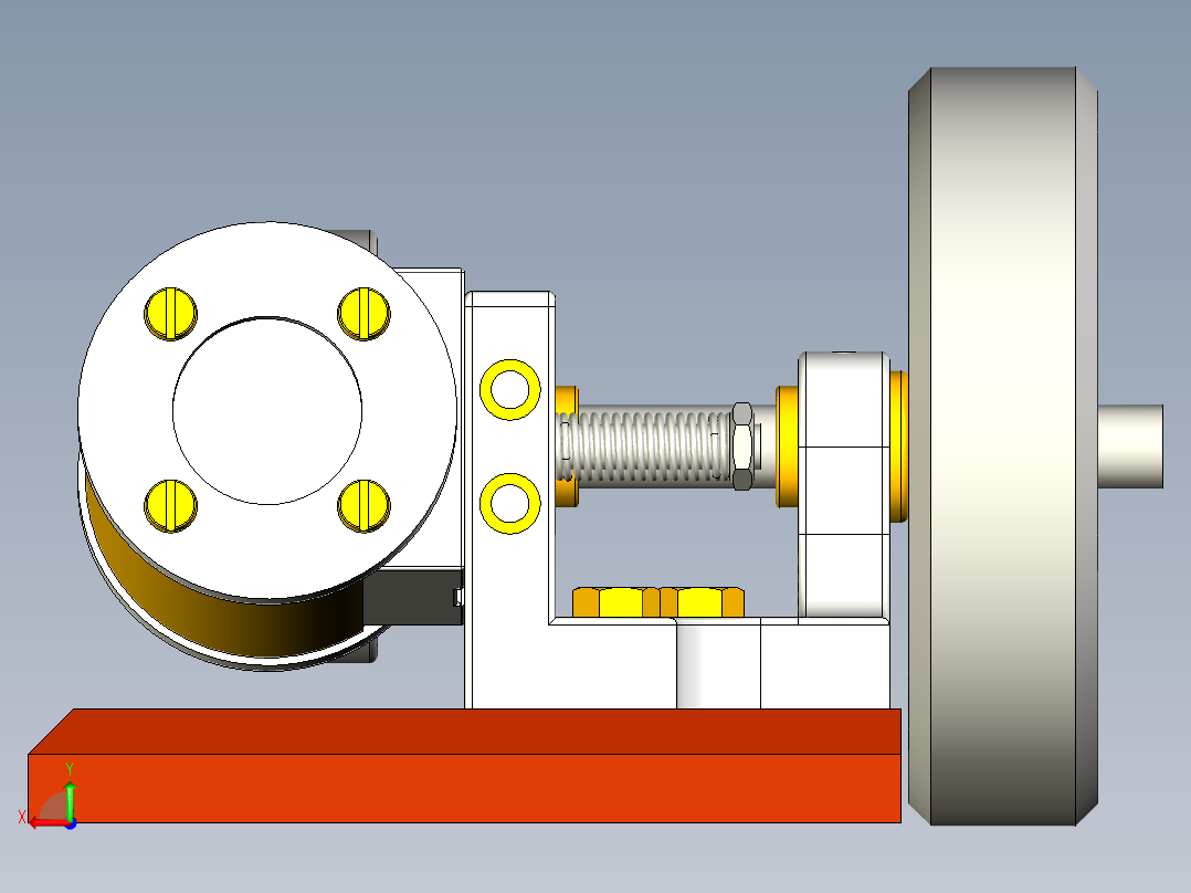 蒸汽机simple-1-cylinder-oscillating-steam-engine-cal-i-模型格式为 stp后视图