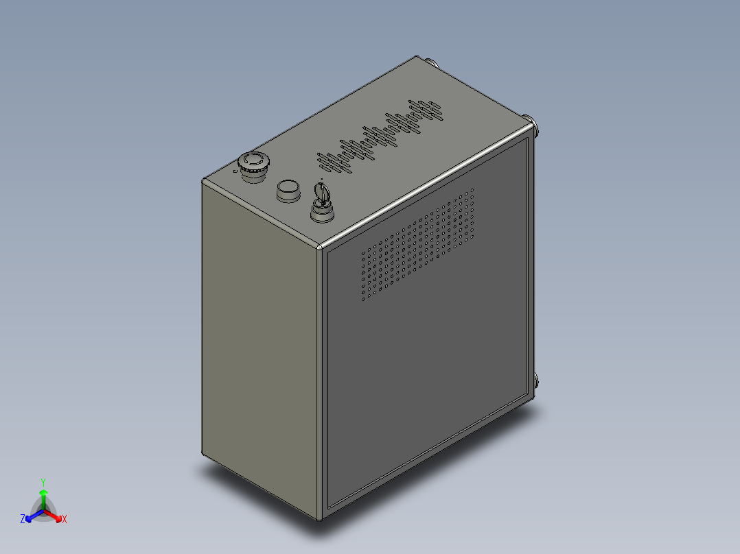 00便携式光纤电源箱正等轴测图