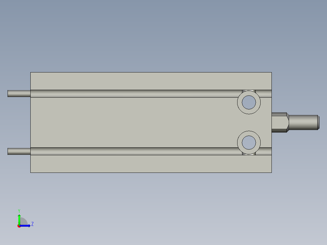 气缸自动化装配生产设备设计-A_CDU20-50D-A93L(0)左视图