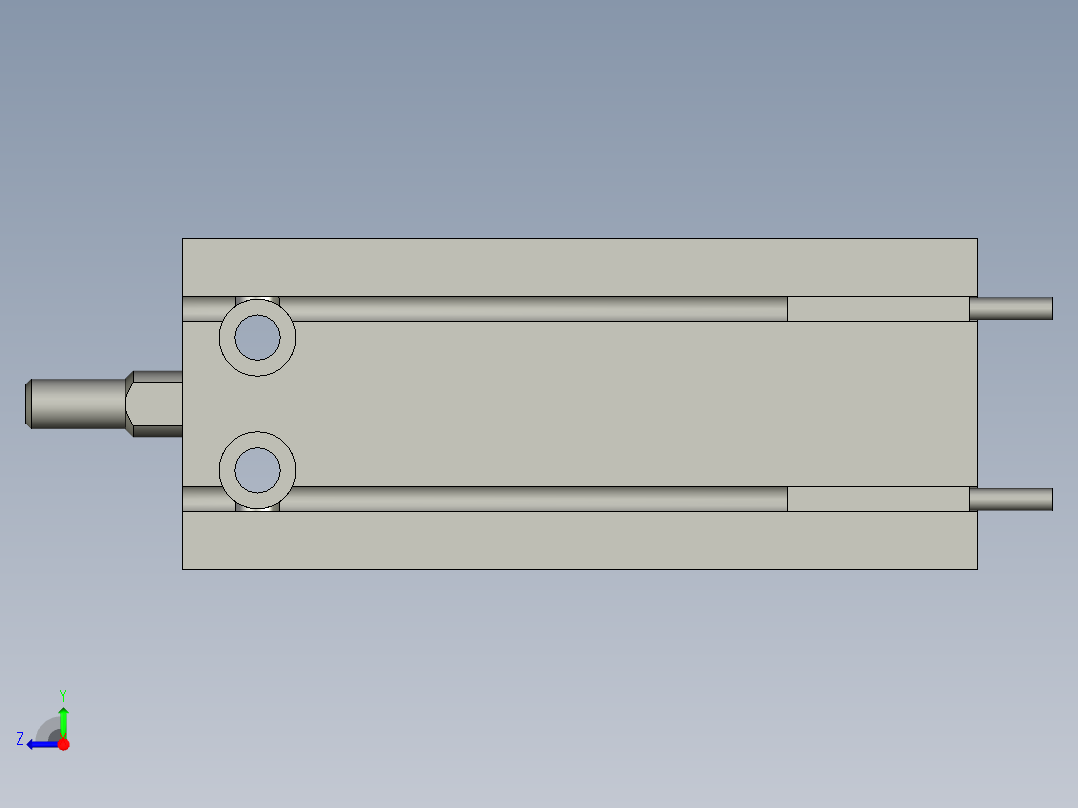 气缸自动化装配生产设备设计-A_CDU20-50D-A93L(0)右视图