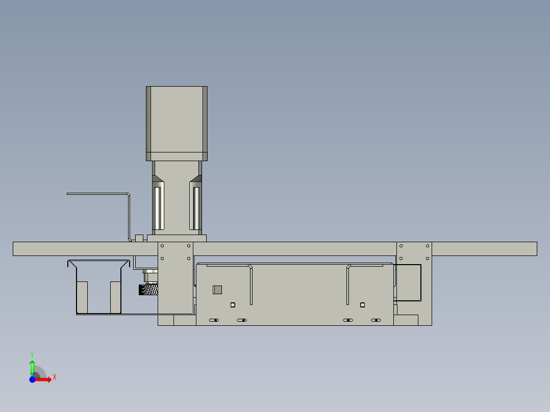 移动地轨前视图