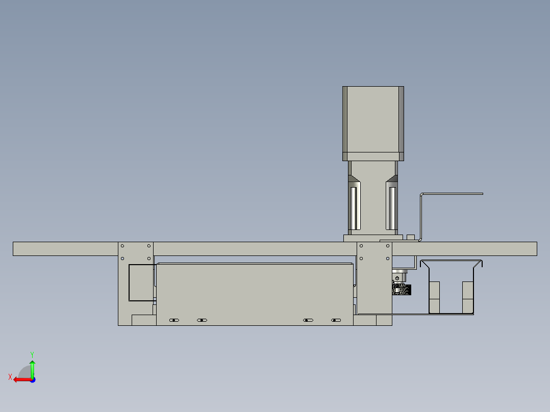 移动地轨后视图