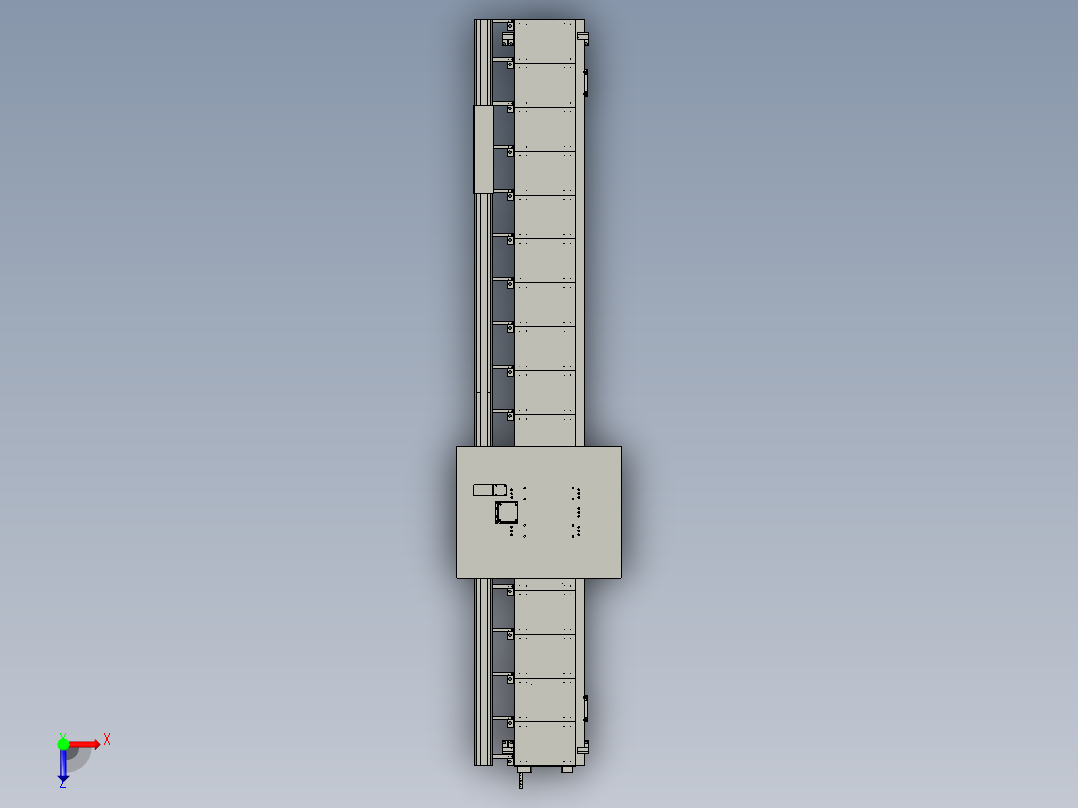 移动地轨俯视图