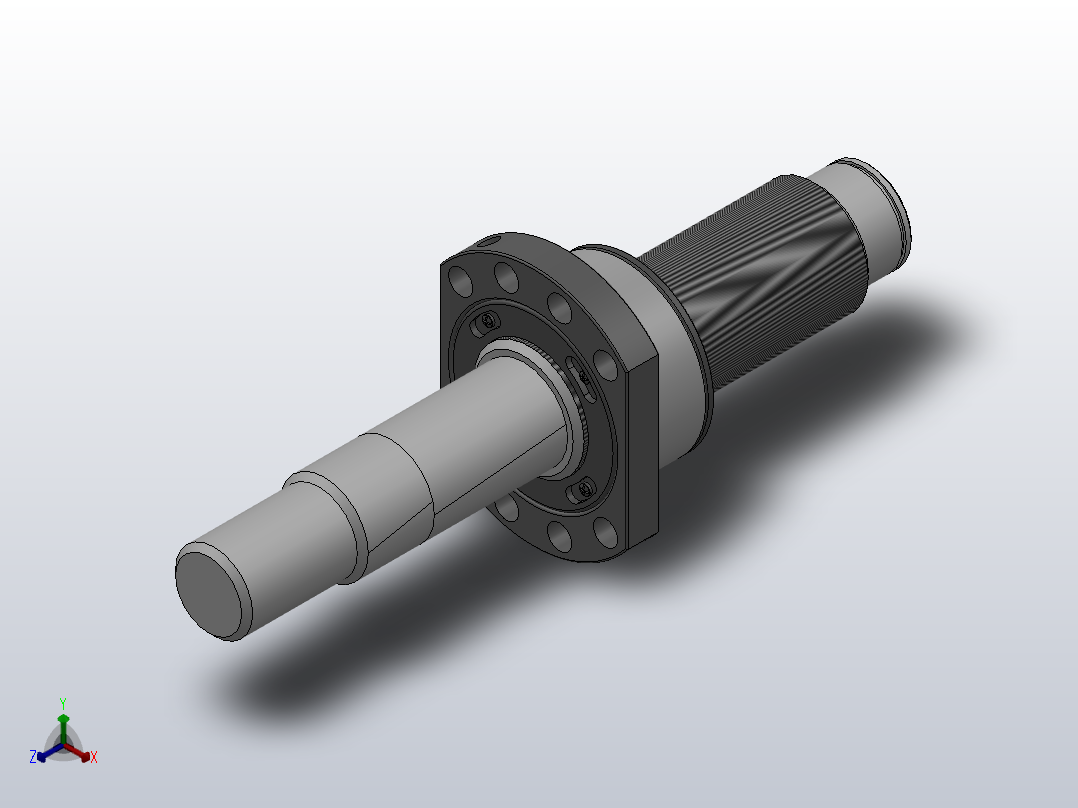 TBI滚珠丝杆╱滚珠丝杠SFA型[SFSR5005-3.8]正等轴测图