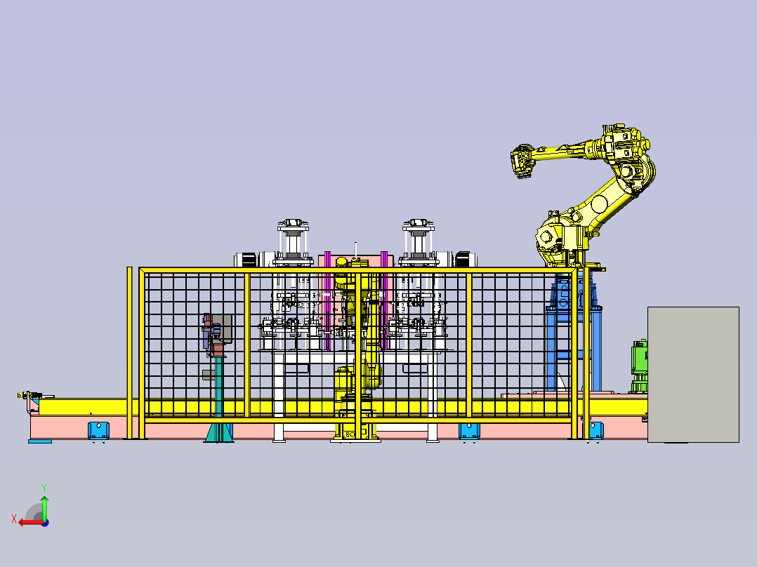 机器人自动焊接系统单元后视图