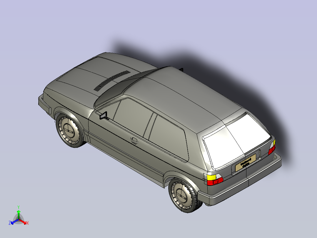 高尔夫汽车主视图