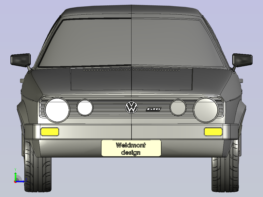 高尔夫汽车左视图