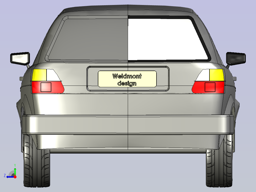 高尔夫汽车右视图