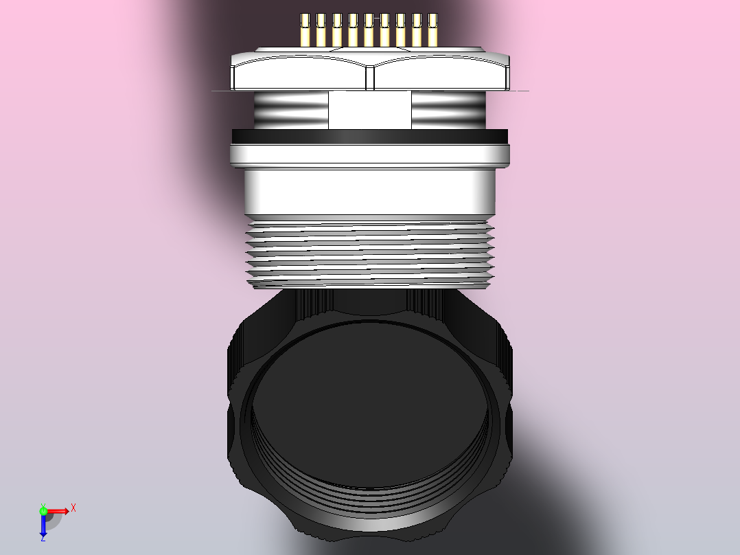 连接器威普WS24K19ZM 19针俯视图