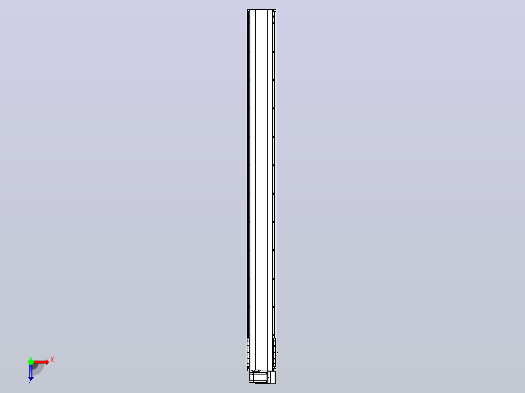 皮带直线轴半封闭可选导轨TPA-HNB-202D-140-L2200-RU-C-P75-N3俯视图