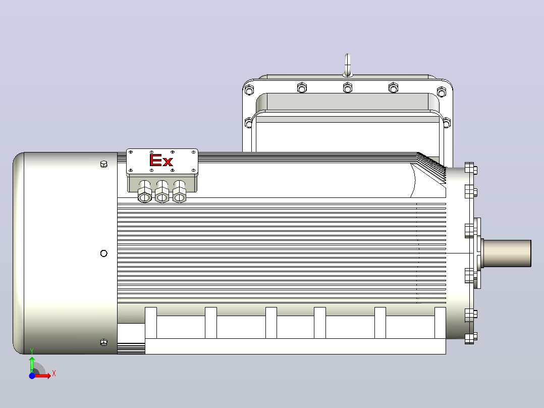 YB2系列高压隔爆型三相异步电动机（10kV）[YB2 4502-4 WF1]前视图
