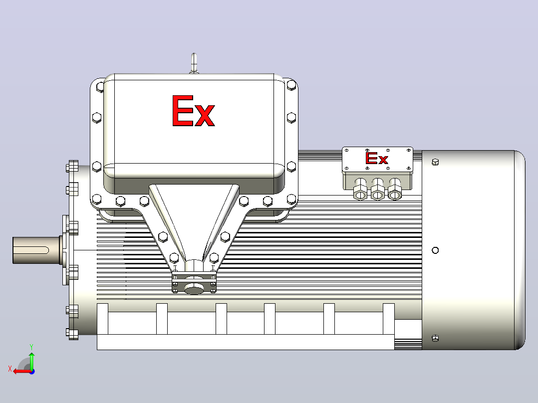 YB2系列高压隔爆型三相异步电动机（10kV）[YB2 4502-4 WF1]后视图
