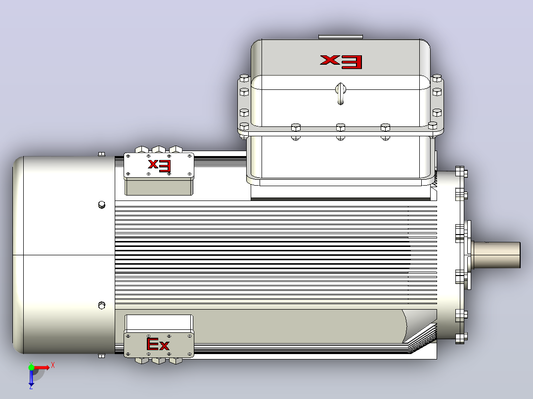 YB2系列高压隔爆型三相异步电动机（10kV）[YB2 4502-4 WF1]俯视图