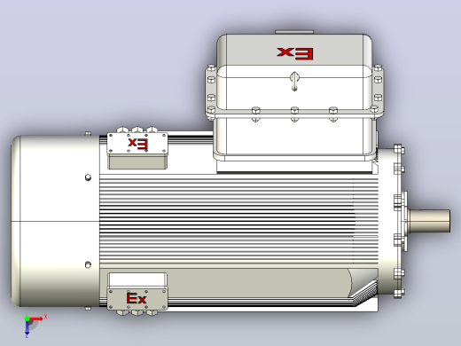 YB2系列高压隔爆型三相异步电动机（10kV）[YB2 4502-4 WF1]俯视缩略图