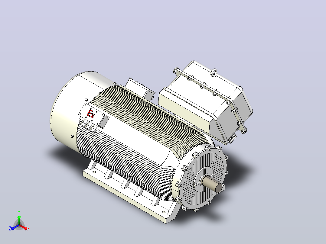 YB2系列高压隔爆型三相异步电动机（10kV）[YB2 4502-4 WF1]正等轴测图