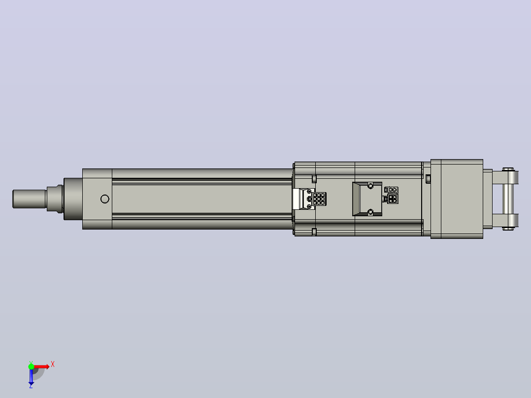 轻载电动缸TPA-ESR50-1610C-L200-MR-CB-W-P40-C3俯视图
